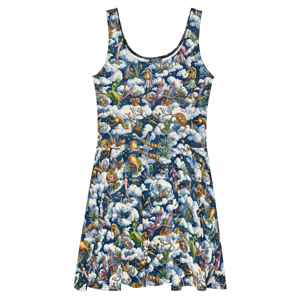 Cloud Carnival on Skater Dress — Front