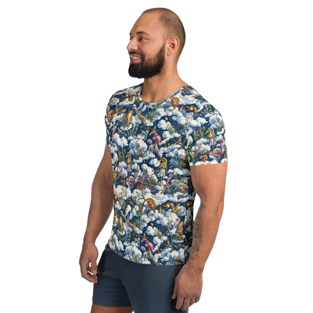 Cloud Carnival on Men's Athletic T-Shirt — Left