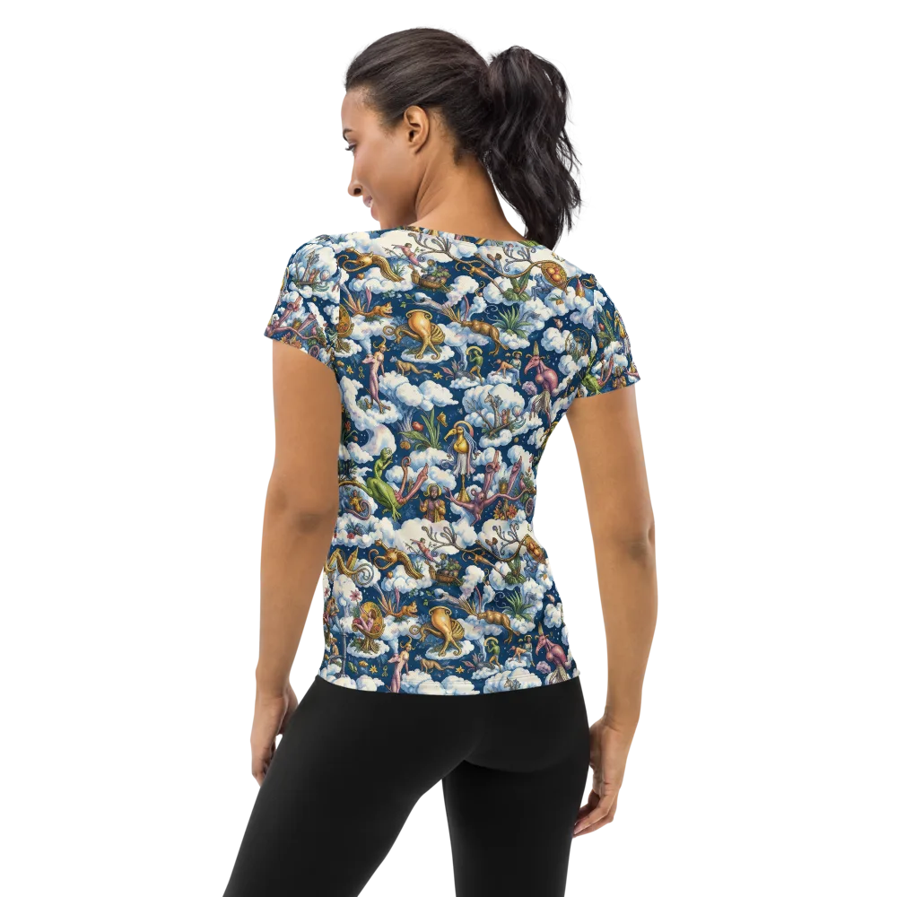Cloud Carnival on Women's Athletic T-Shirt — Back