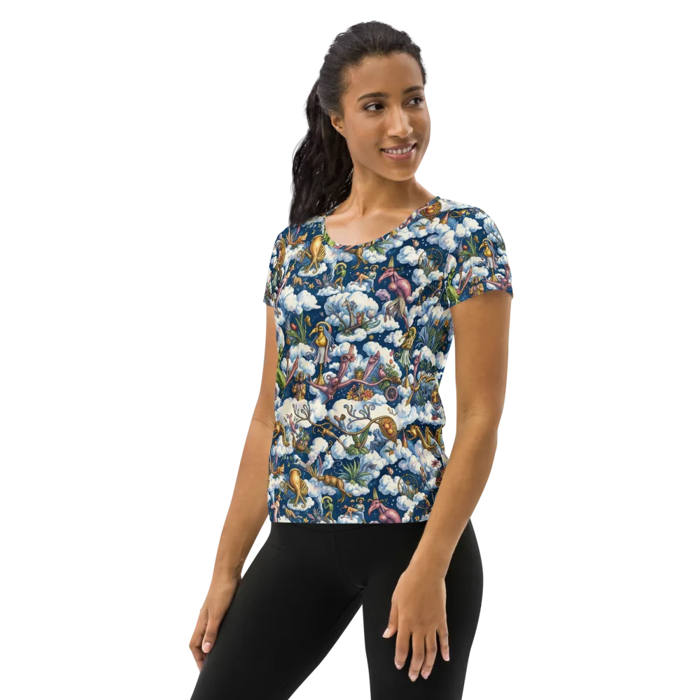 Cloud Carnival on Women's Athletic T-Shirt — Left