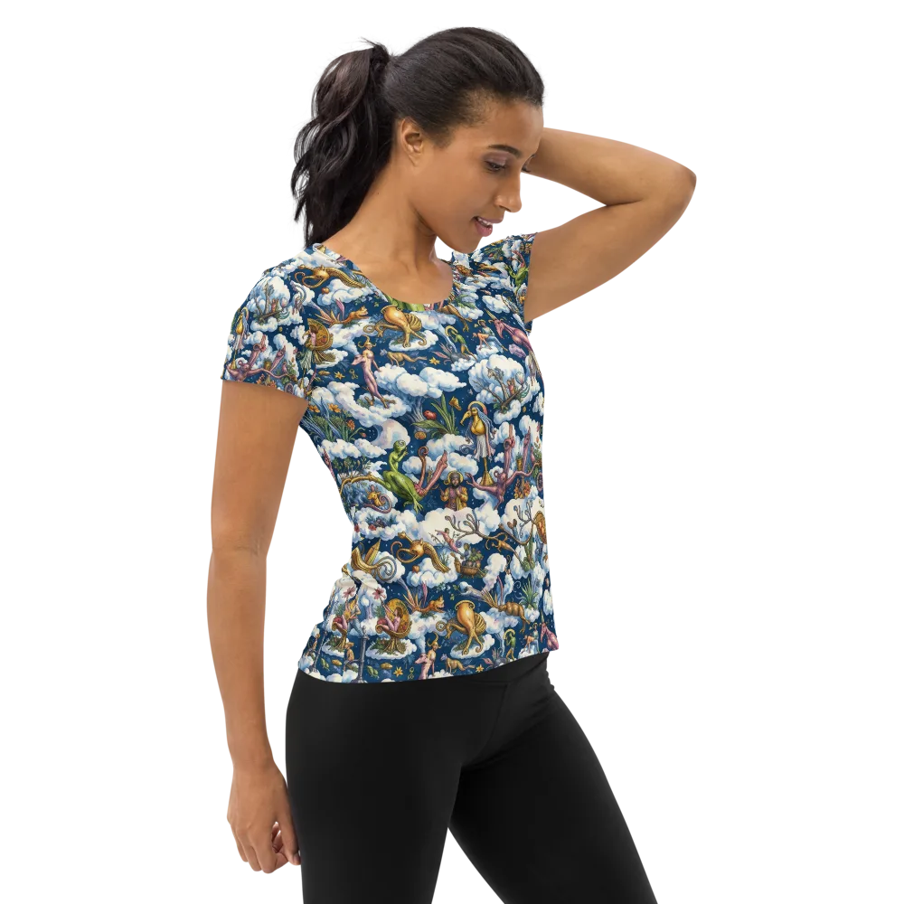 Cloud Carnival on Women's Athletic T-Shirt — Right