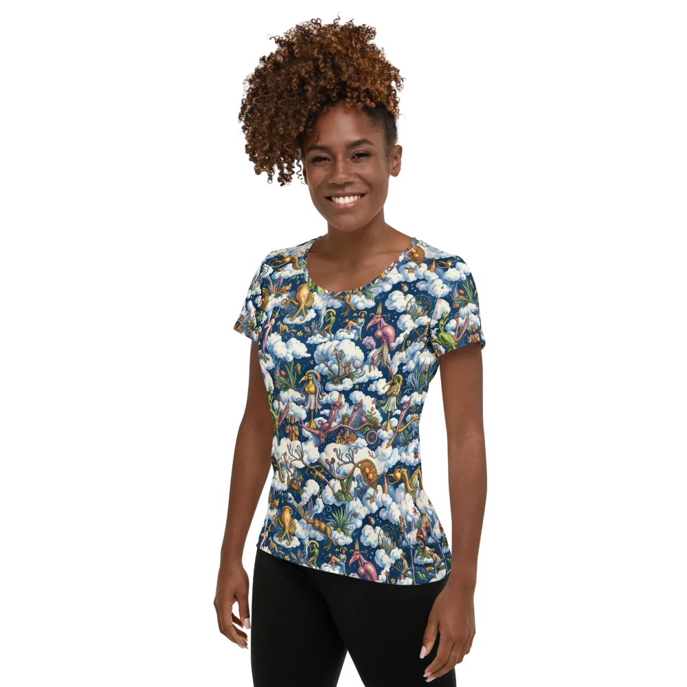 Cloud Carnival on Women's Athletic T-Shirt — Left