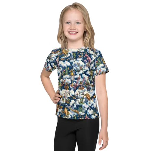 Cloud Carnival on a Kids Crew Neck T-Shirt