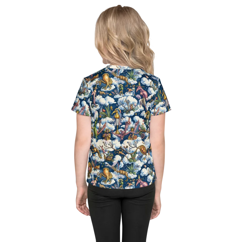 Cloud Carnival on Kids Crew Neck T-Shirt — Back