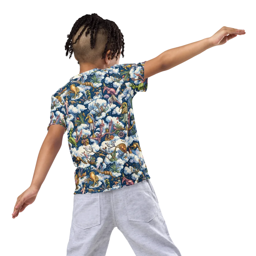 Cloud Carnival on Kids Crew Neck T-Shirt — Back