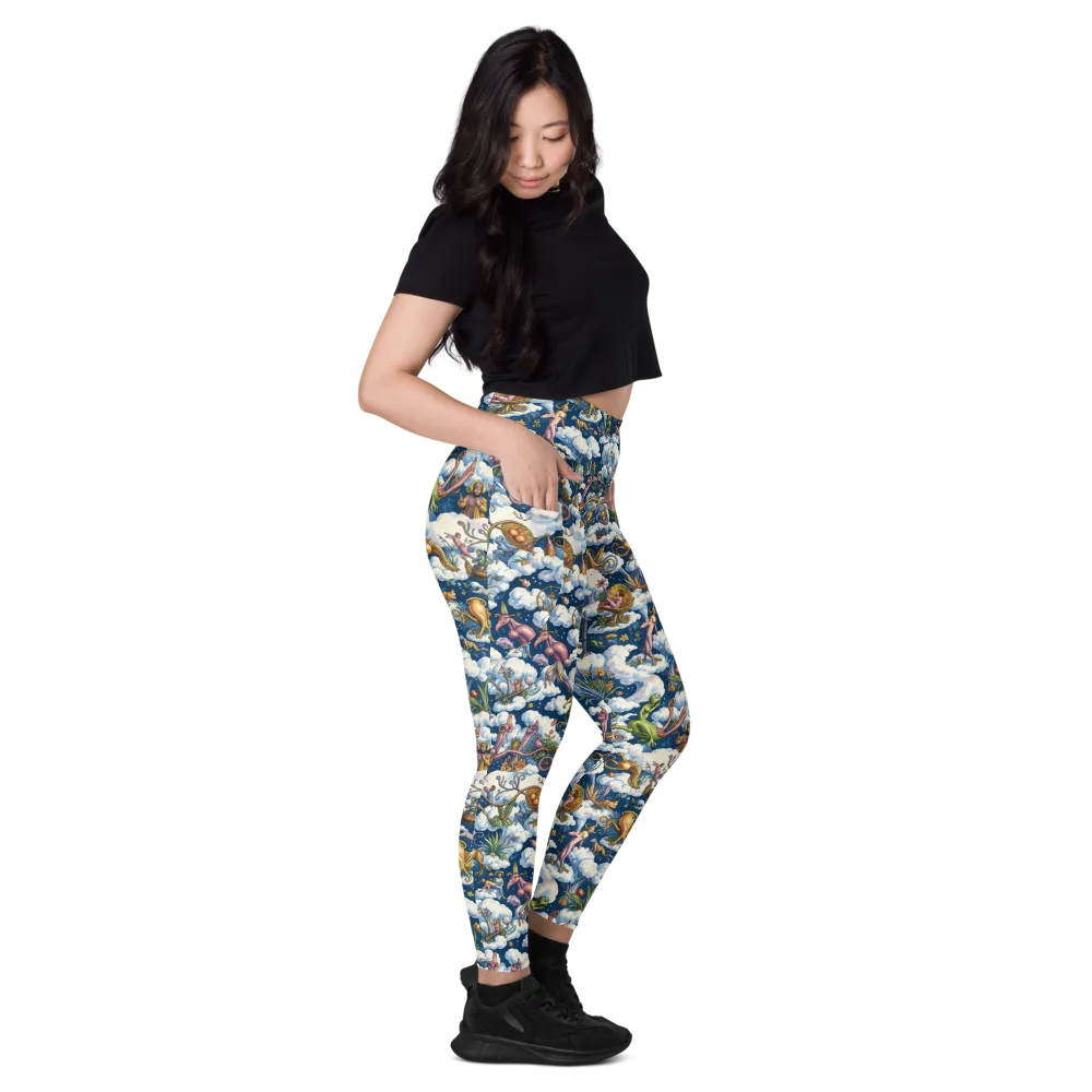 Cloud Carnival on Leggings with Pockets — Right