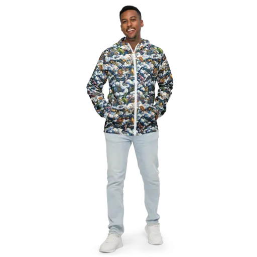 Cloud Carnival on a Men's Windbreaker