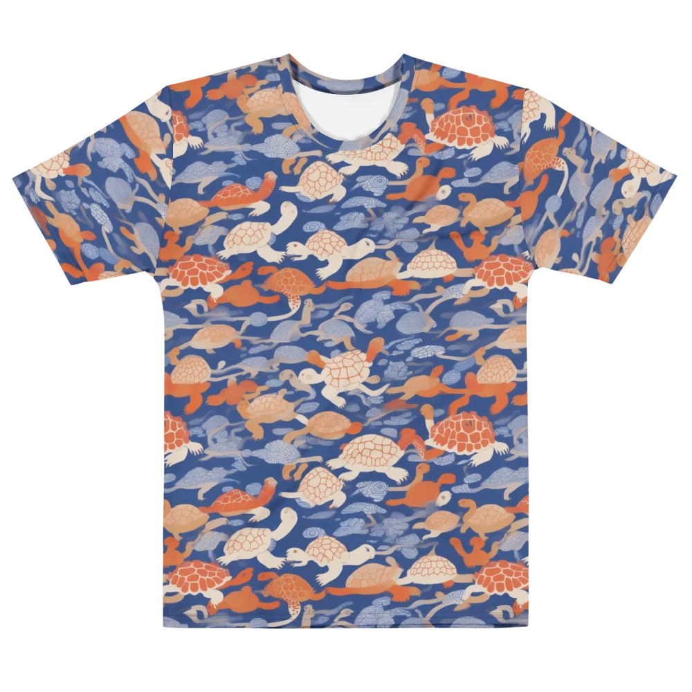 Terrapin Current on Men's Cotton Crew Neck T-Shirt — Front