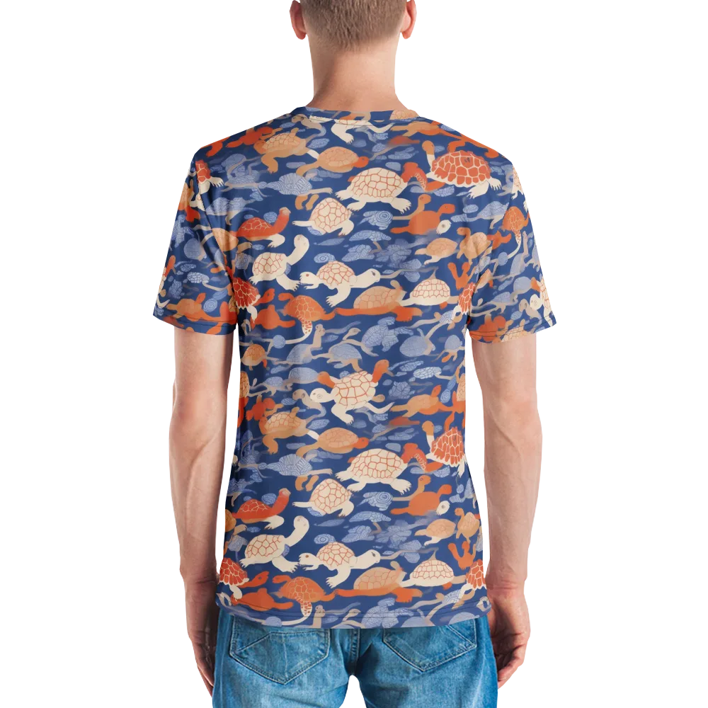Terrapin Current on Men's Crew Neck T-Shirt — Back