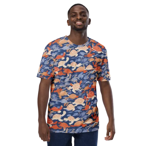 Terrapin Current on a Men's Crew Neck T-Shirt