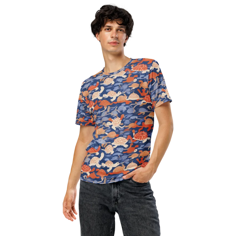 Terrapin Current on Men's Crew Neck T-Shirt — Front