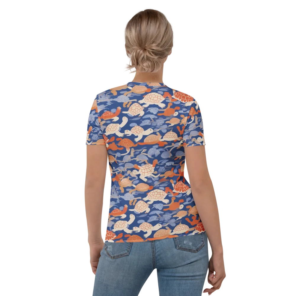 Terrapin Current on Women's Crew Neck T-Shirt — Back