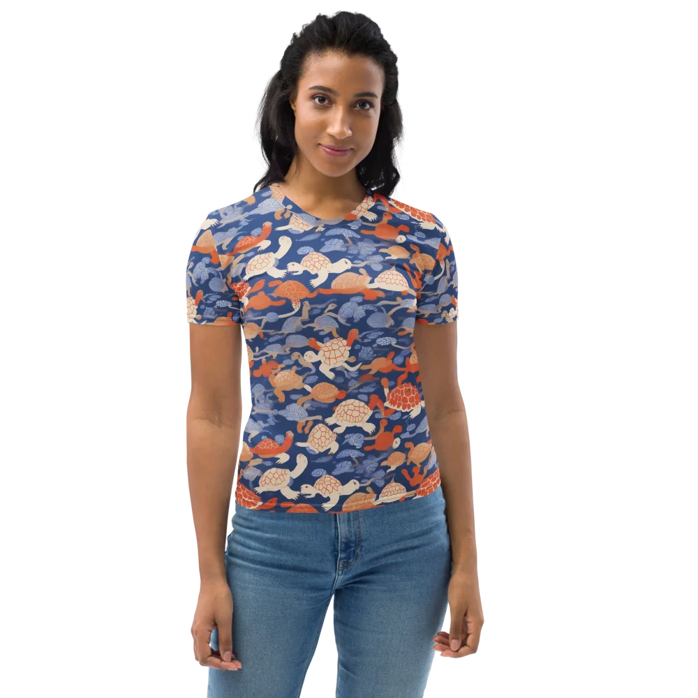 Terrapin Current on Women's Crew Neck T-Shirt — Front
