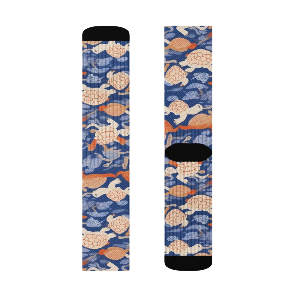 Terrapin Current on Socks — Left Sock