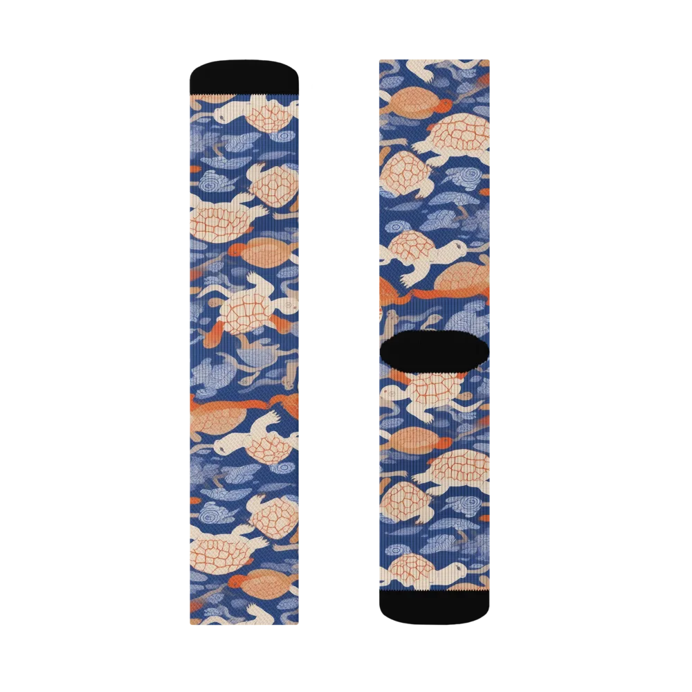 Terrapin Current on Socks — Right Sock