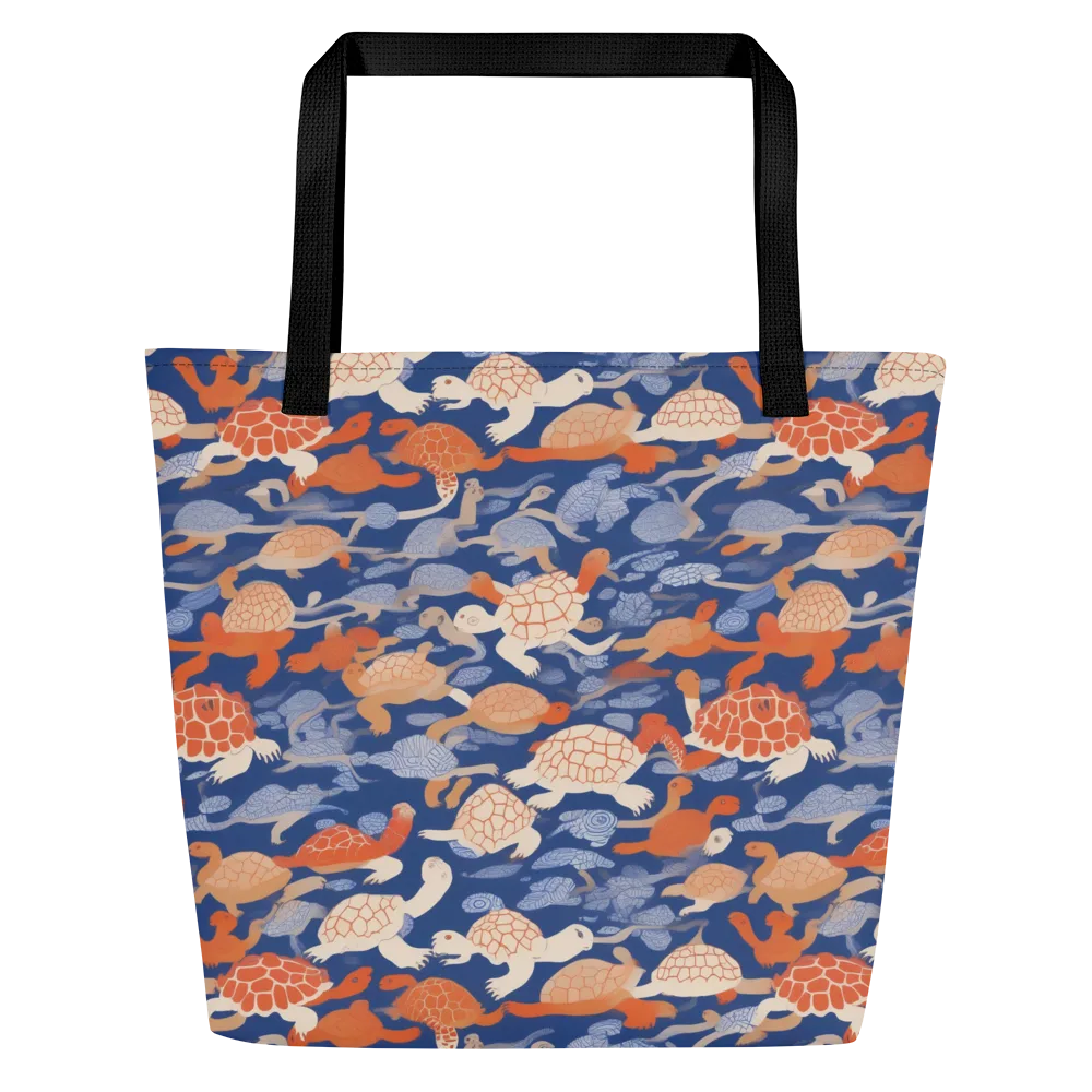 Terrapin Current on Large Tote Bag W/ Pocket — Front