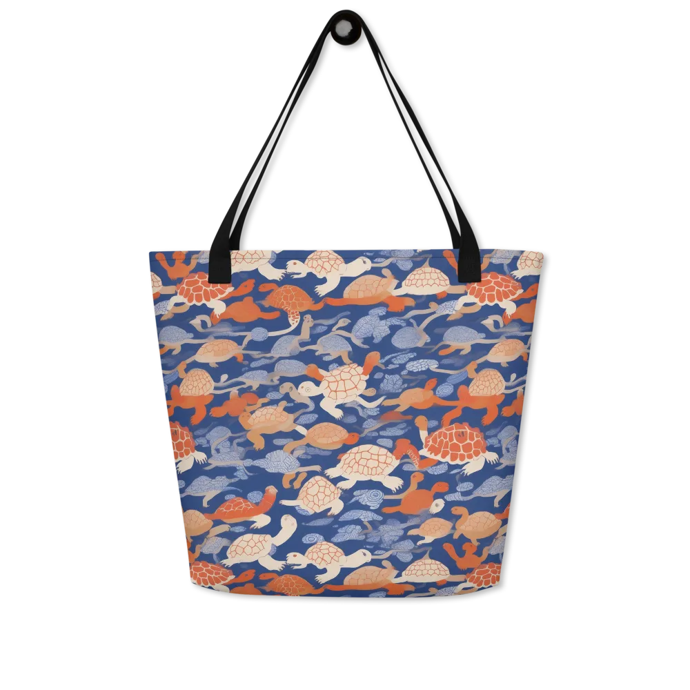 Terrapin Current on Large Tote Bag W/ Pocket — Front