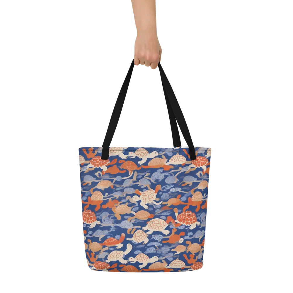 Terrapin Current on Large Tote Bag W/ Pocket — Front