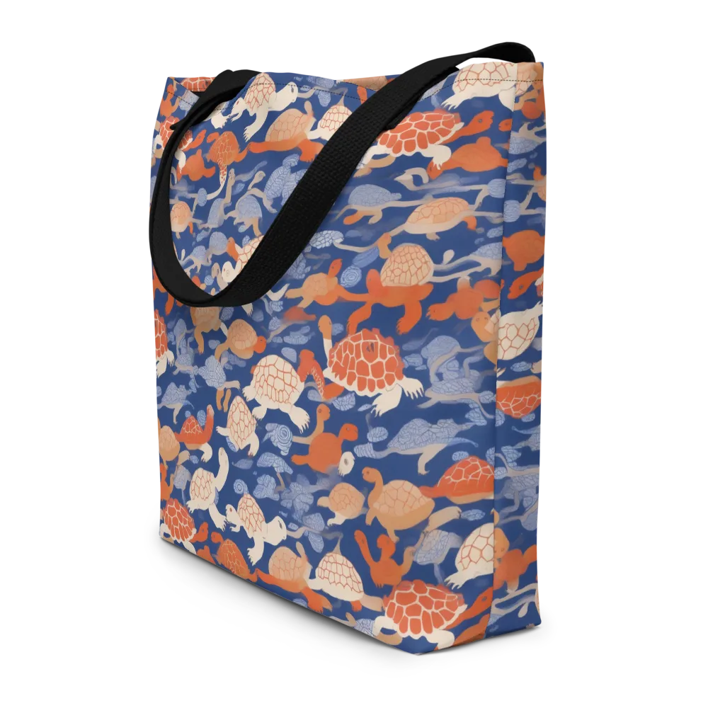 Terrapin Current on Large Tote Bag W/ Pocket — Front