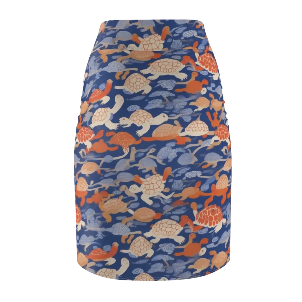 Terrapin Current on Pencil Skirt — Back