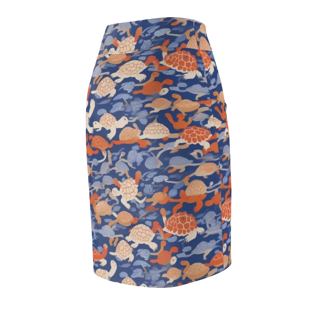 Terrapin Current on Pencil Skirt — Back Side