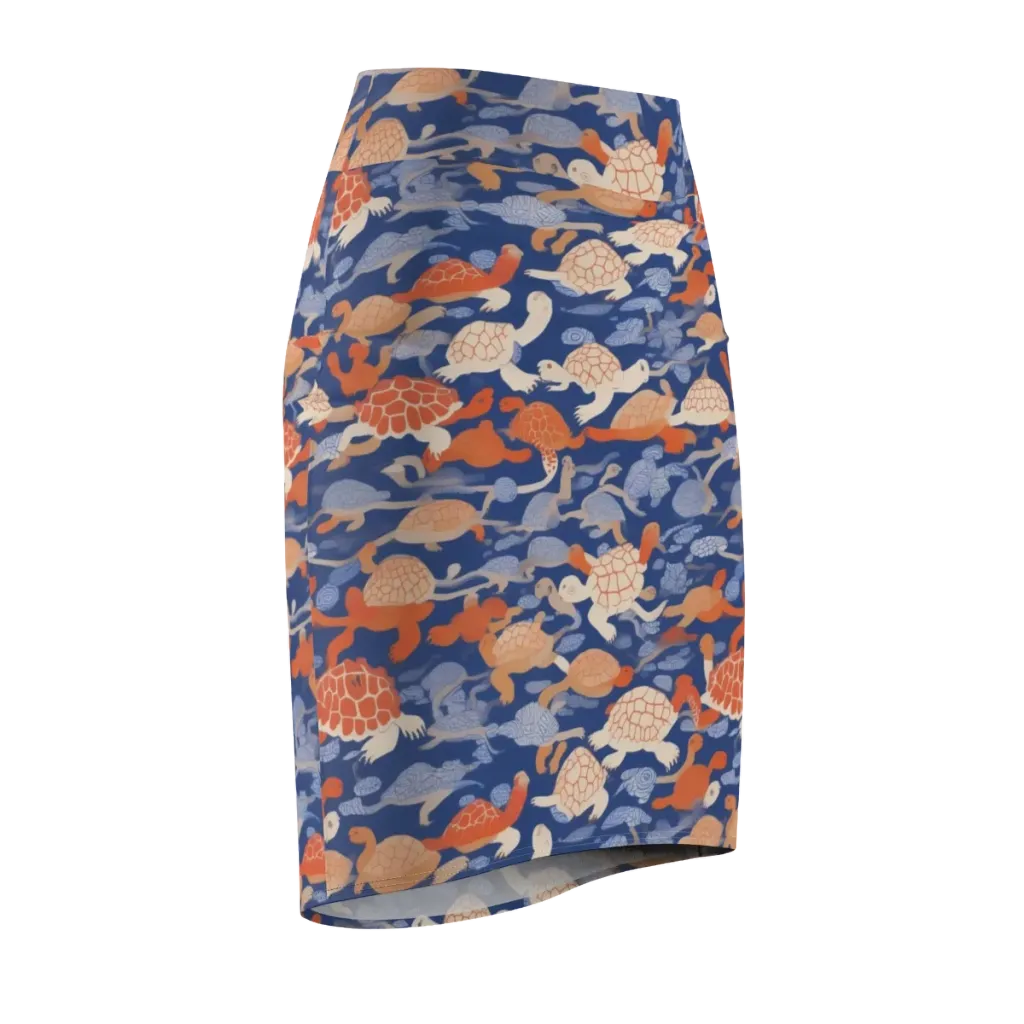 Terrapin Current on Pencil Skirt — Front Side