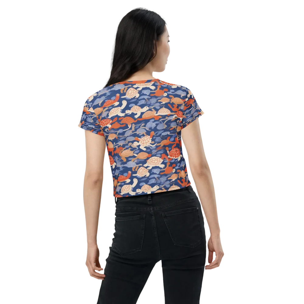 Terrapin Current on Crop Tee — Back