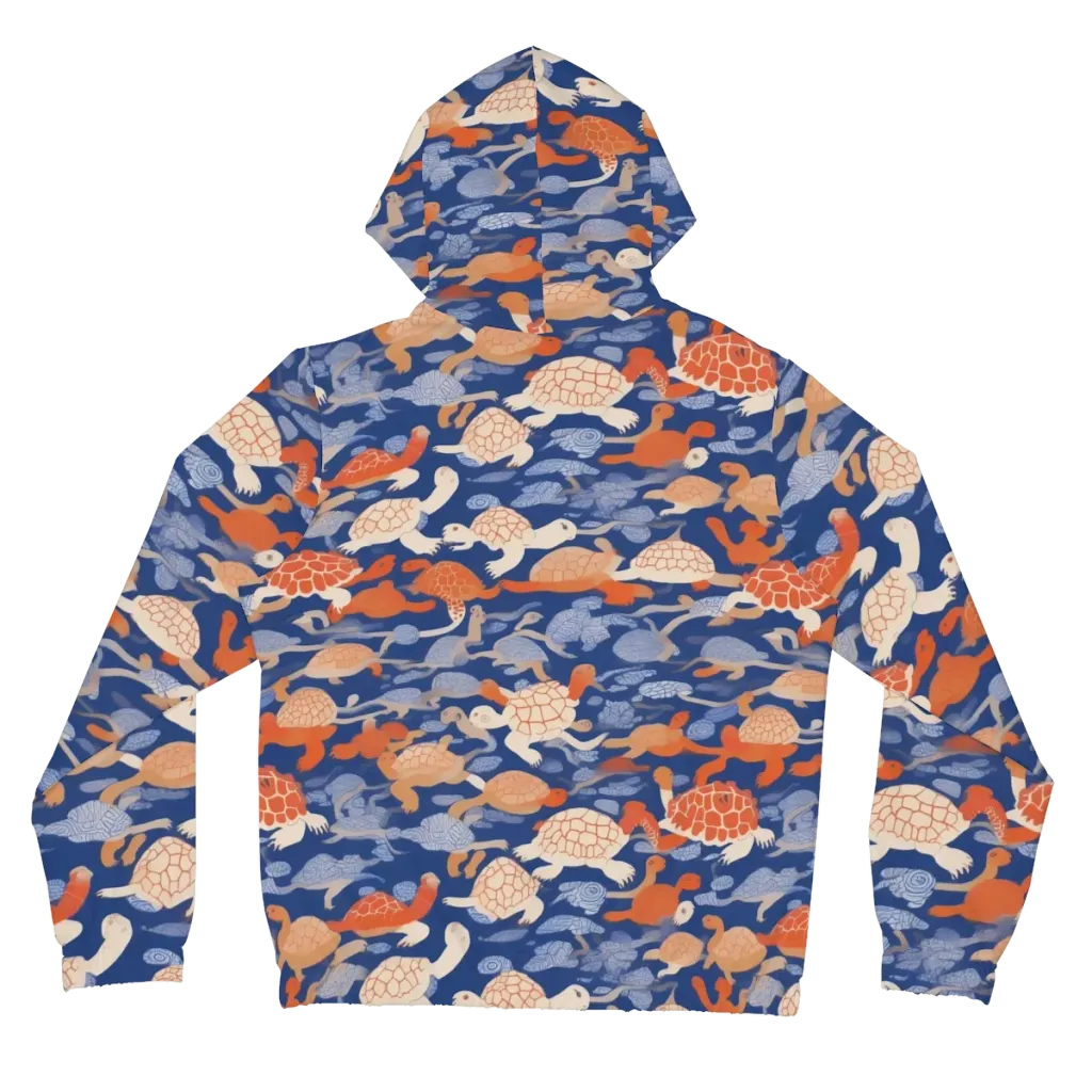 Terrapin Current on Women's Full-Zip Hoodie — Back