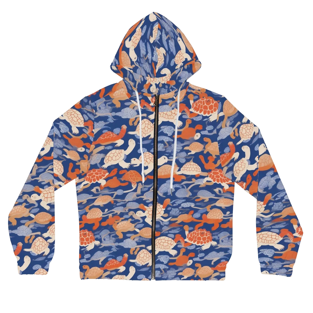 Terrapin Current on Women's Full-Zip Hoodie — Front