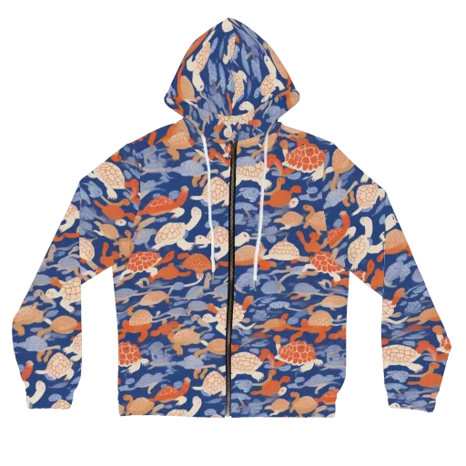 Terrapin Current on a Women's Full-Zip Hoodie