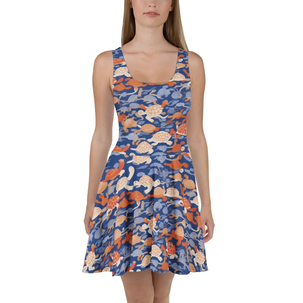 Terrapin Current on Skater Dress — Front