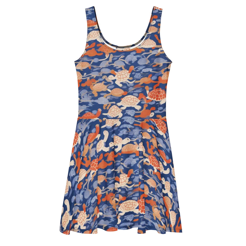 Terrapin Current on Skater Dress — Front
