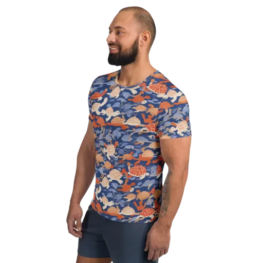 Terrapin Current on a Men's Athletic T-Shirt