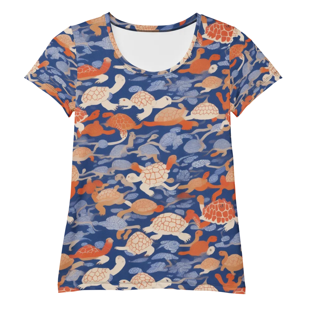 Terrapin Current on Women's Athletic T-Shirt — Front