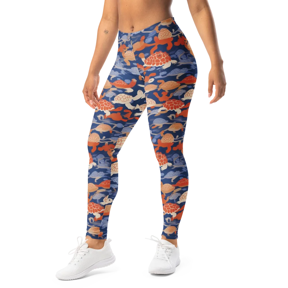 Terrapin Current on Leggings — Left Front
