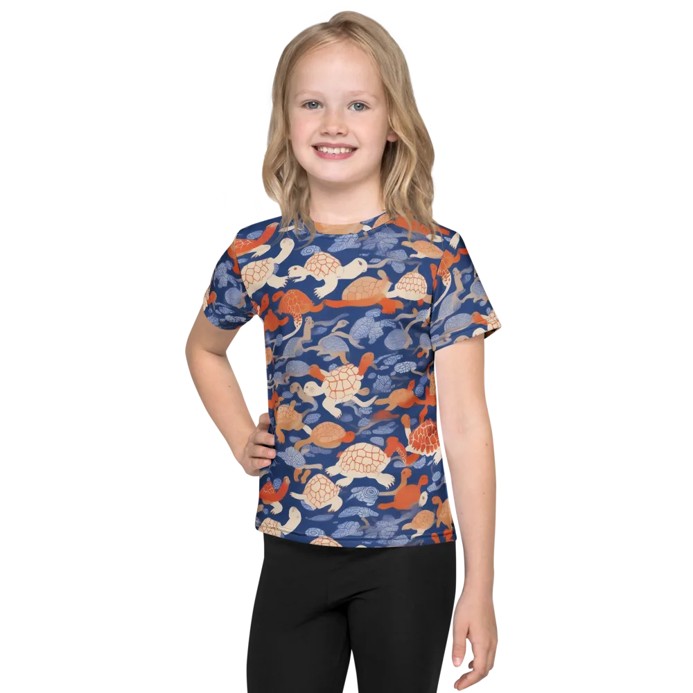Terrapin Current on Kids Crew Neck T-Shirt — Front