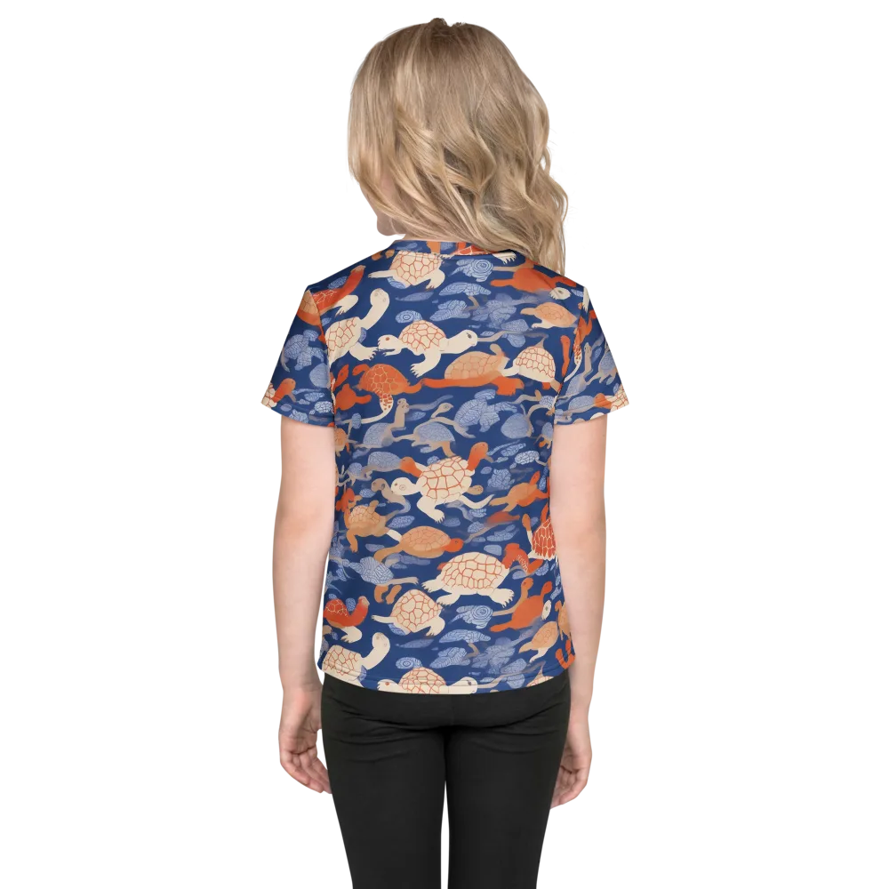 Terrapin Current on Kids Crew Neck T-Shirt — Back