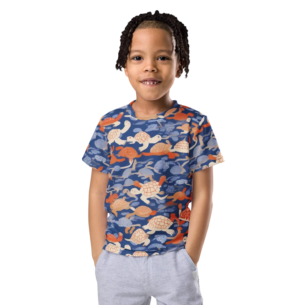 Terrapin Current on Kids Crew Neck T-Shirt — Front