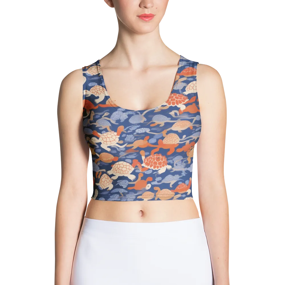 Terrapin Current on Crop Top — Front