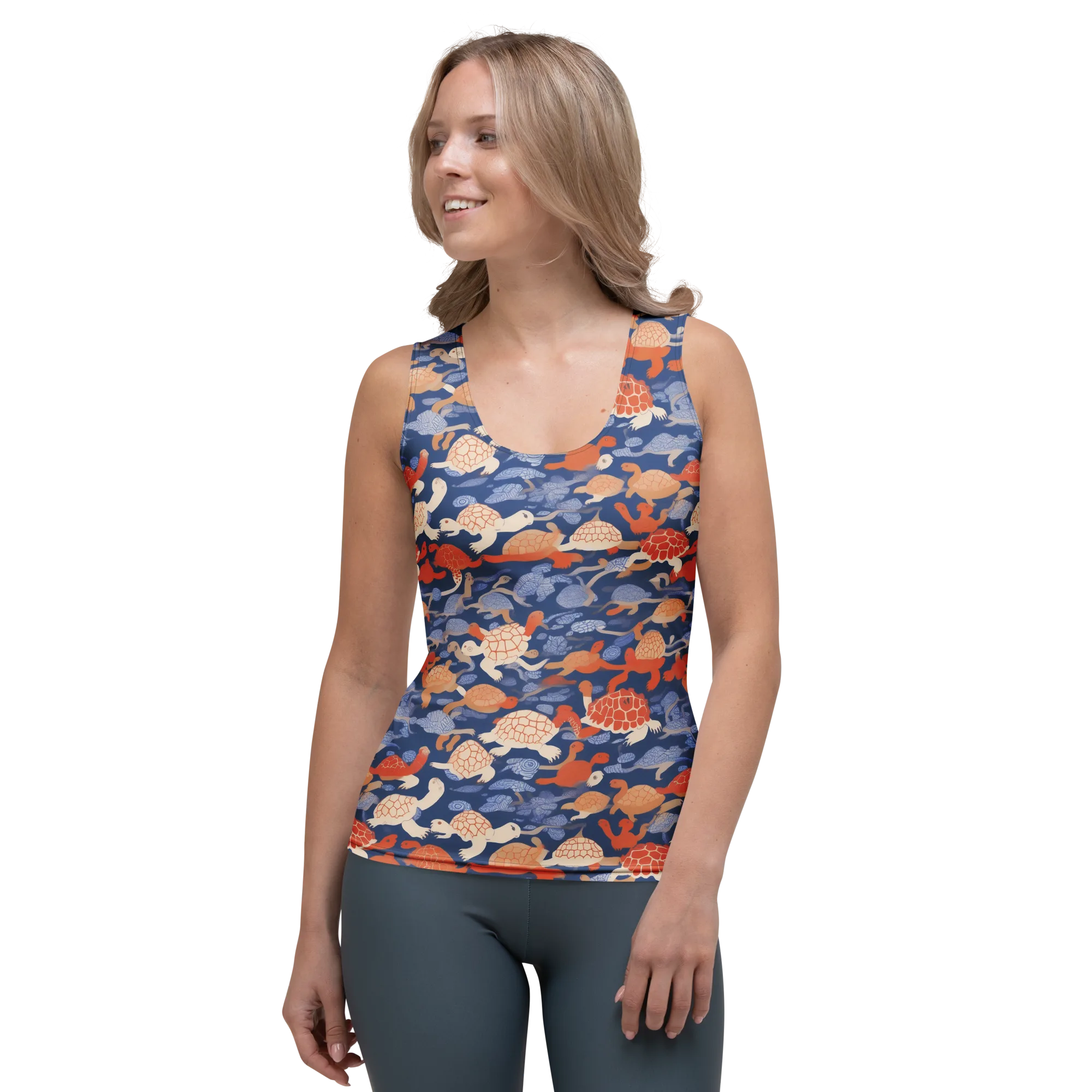 Terrapin Current on Women's Tank Top — Front