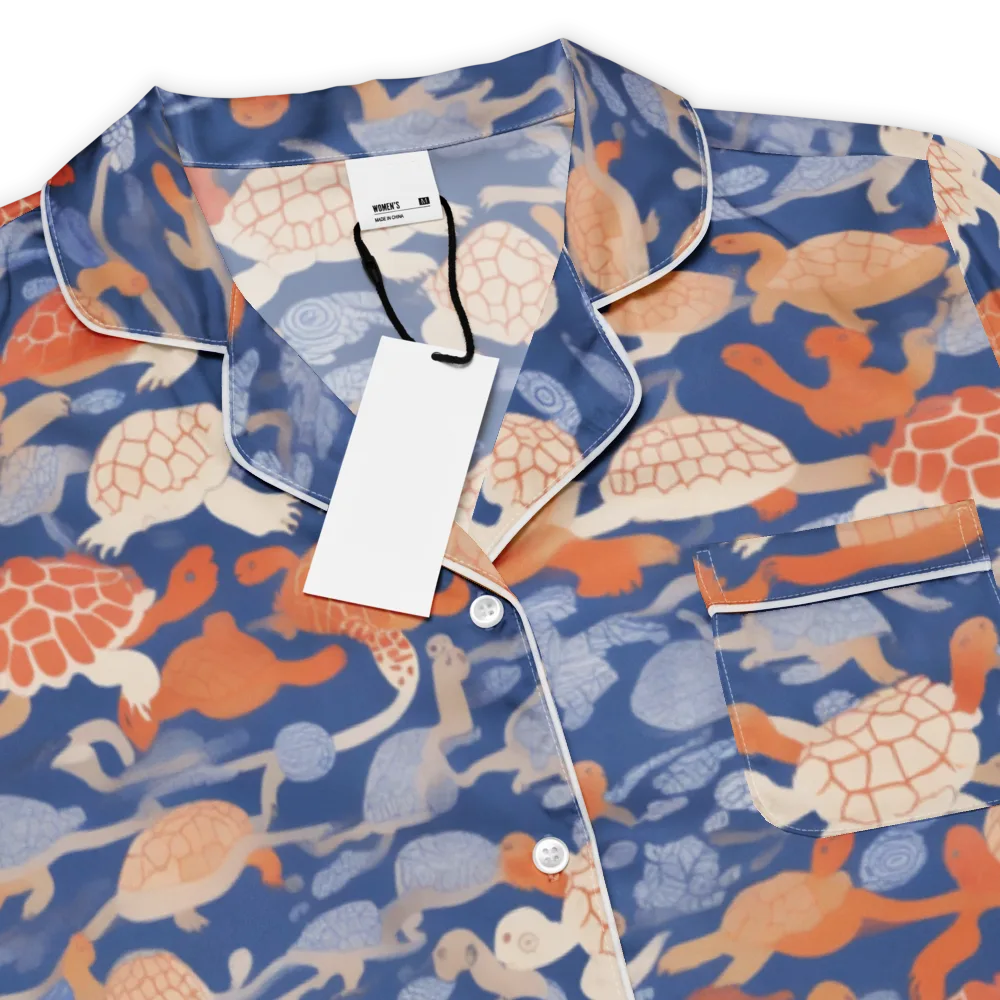 Terrapin Current on Women's Short Sleeve Pajama Top — Product details