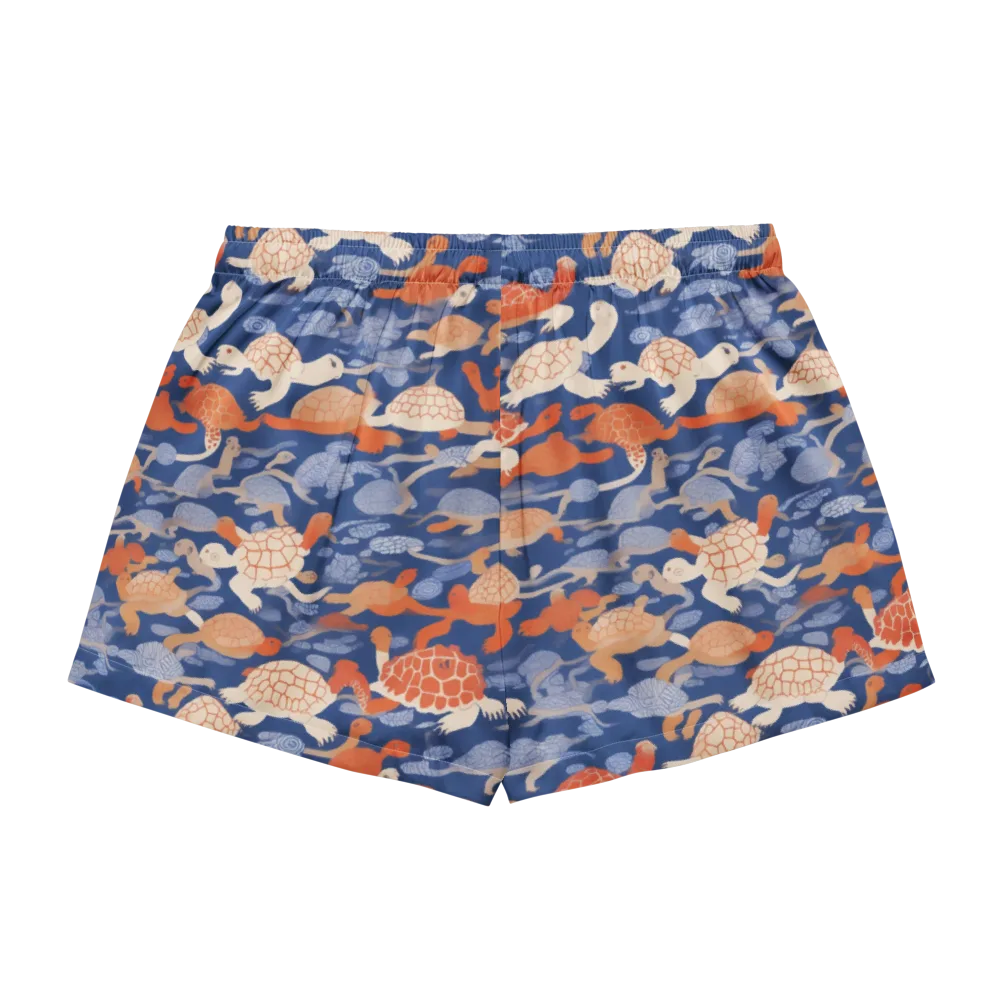 Terrapin Current on Women's Pajama Shorts — Back