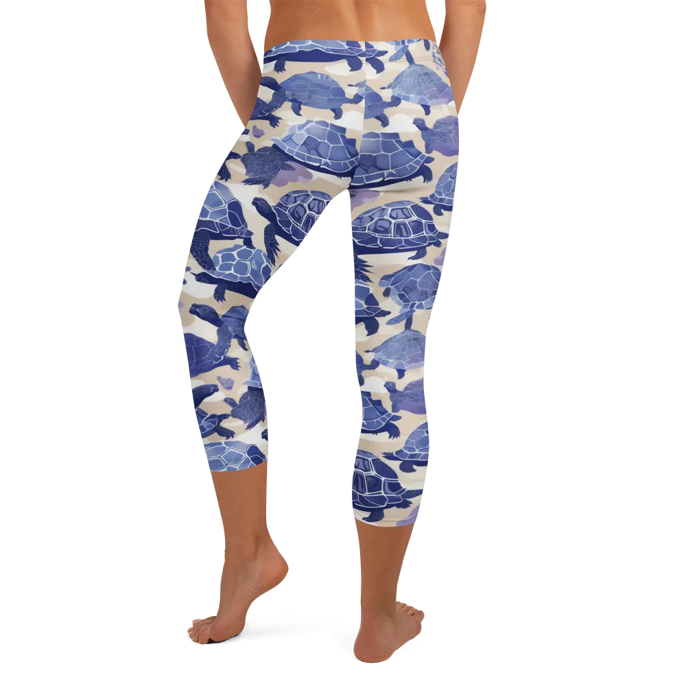 Blueback Drift on Capri Leggings — Back