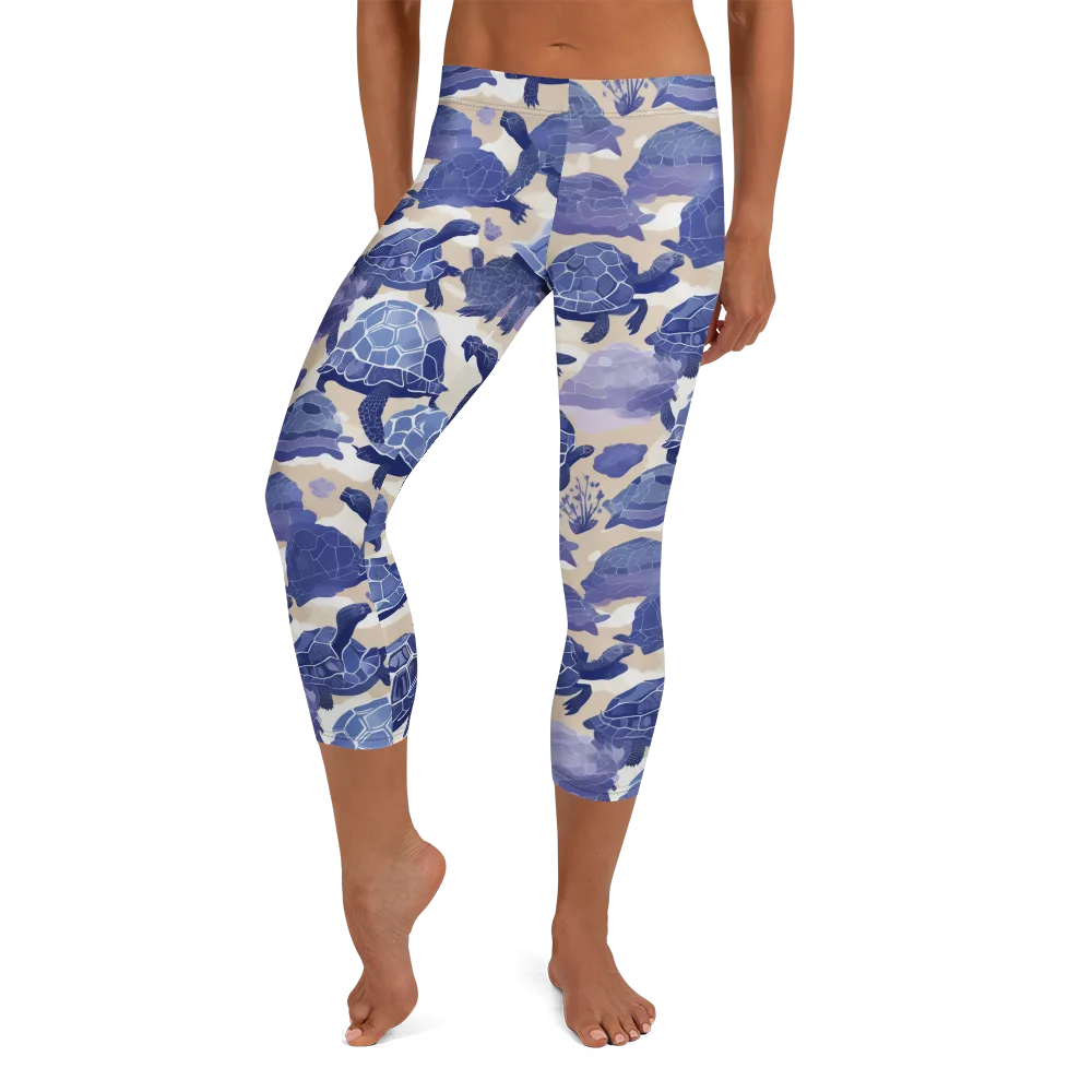 Blueback Drift on Capri Leggings — Front