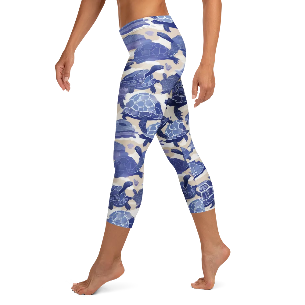 Blueback Drift on Capri Leggings — Left