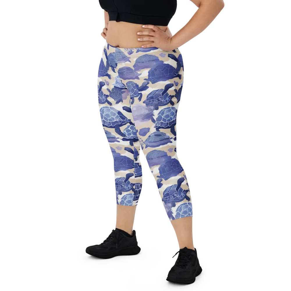 Blueback Drift on Capri Leggings — Front