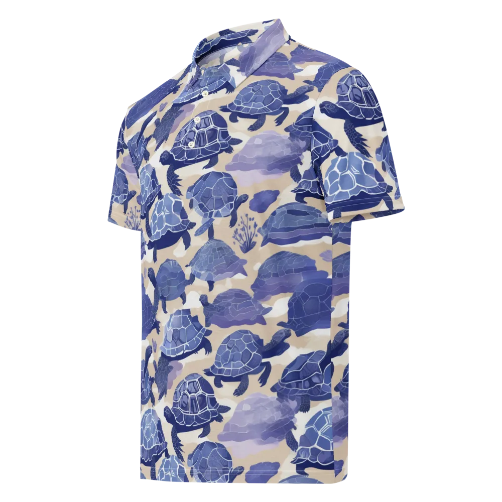 Blueback Drift on Men's Slim Fit Polo Shirt — Left Front