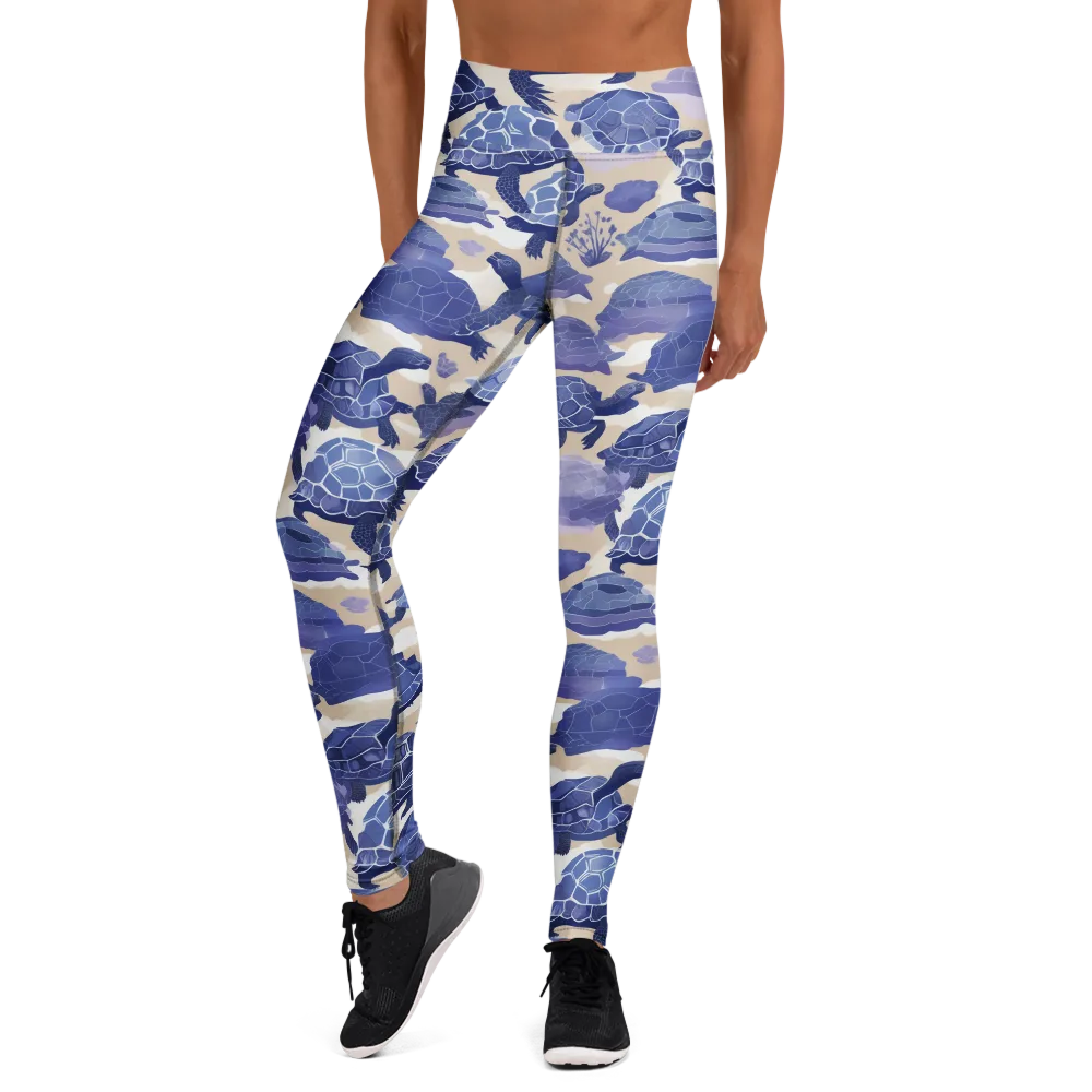 Blueback Drift on Yoga Leggings — Front