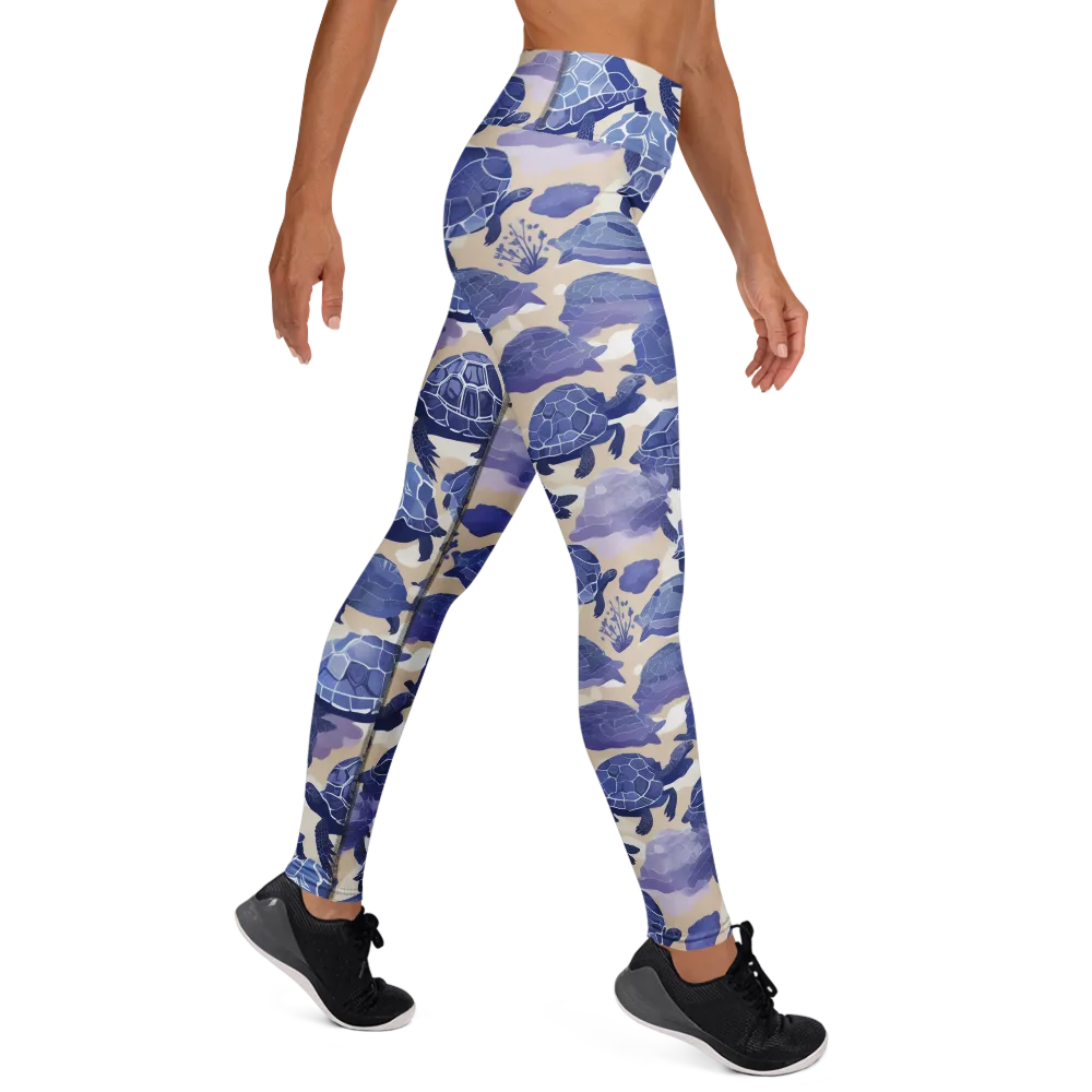 Blueback Drift on Yoga Leggings — Right