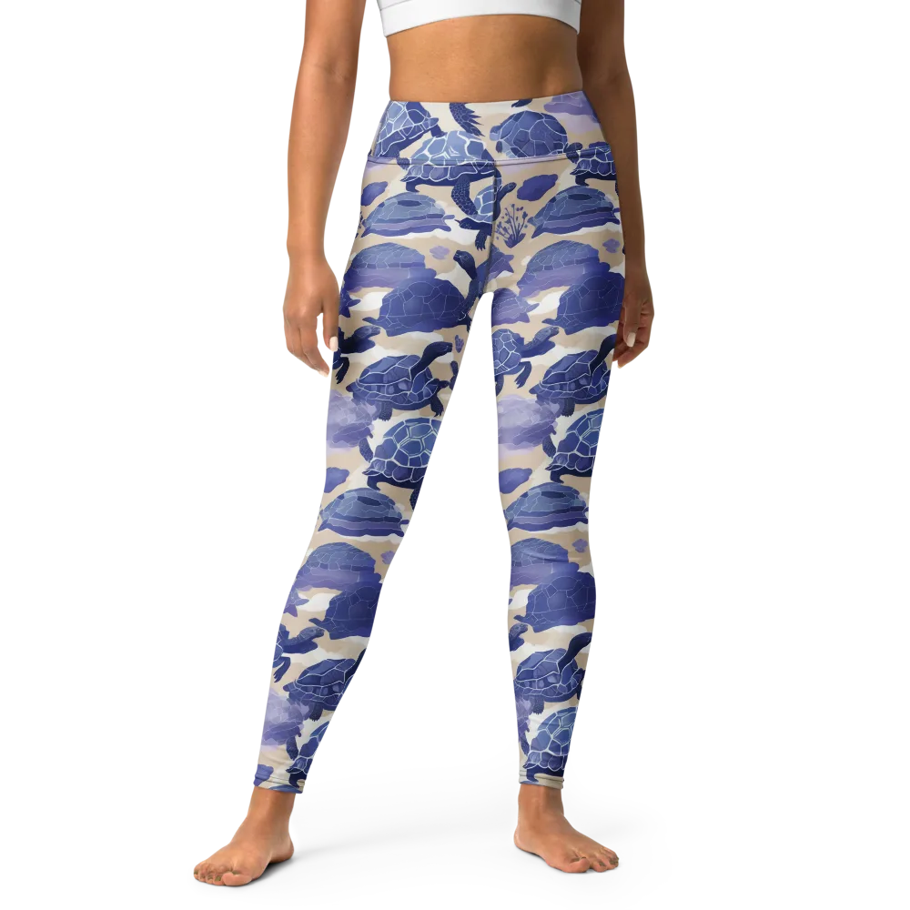 Blueback Drift on Yoga Leggings — Front